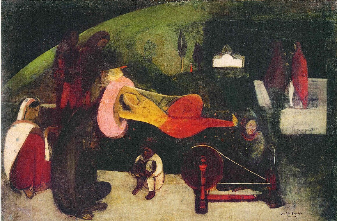 Amrita Sher-Gil Siesta - Canvas Print