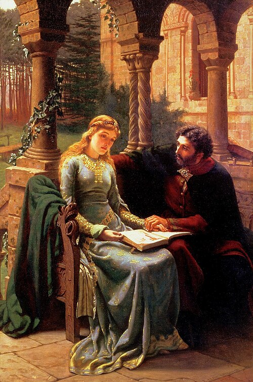 Edmund Blair Leighton Abelard and his Pupil Heloise - Canvas Print