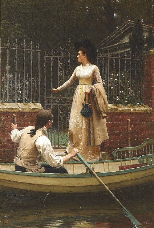 Edmund Blair Leighton The Elopement - Canvas Print