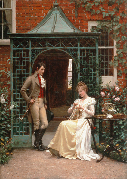 Edmund Blair Leighton On the Threshold - Canvas Print