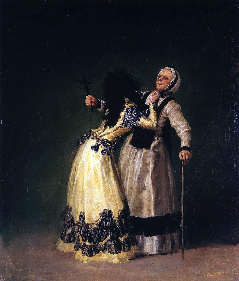 Francisco Jose de Goya Y Lucientes The Duchess of Alba and Her Duenna - Canvas Print