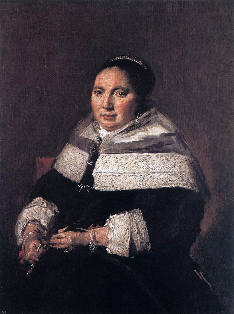 Frans Hals Portrait of a Seated Woman - Canvas Print