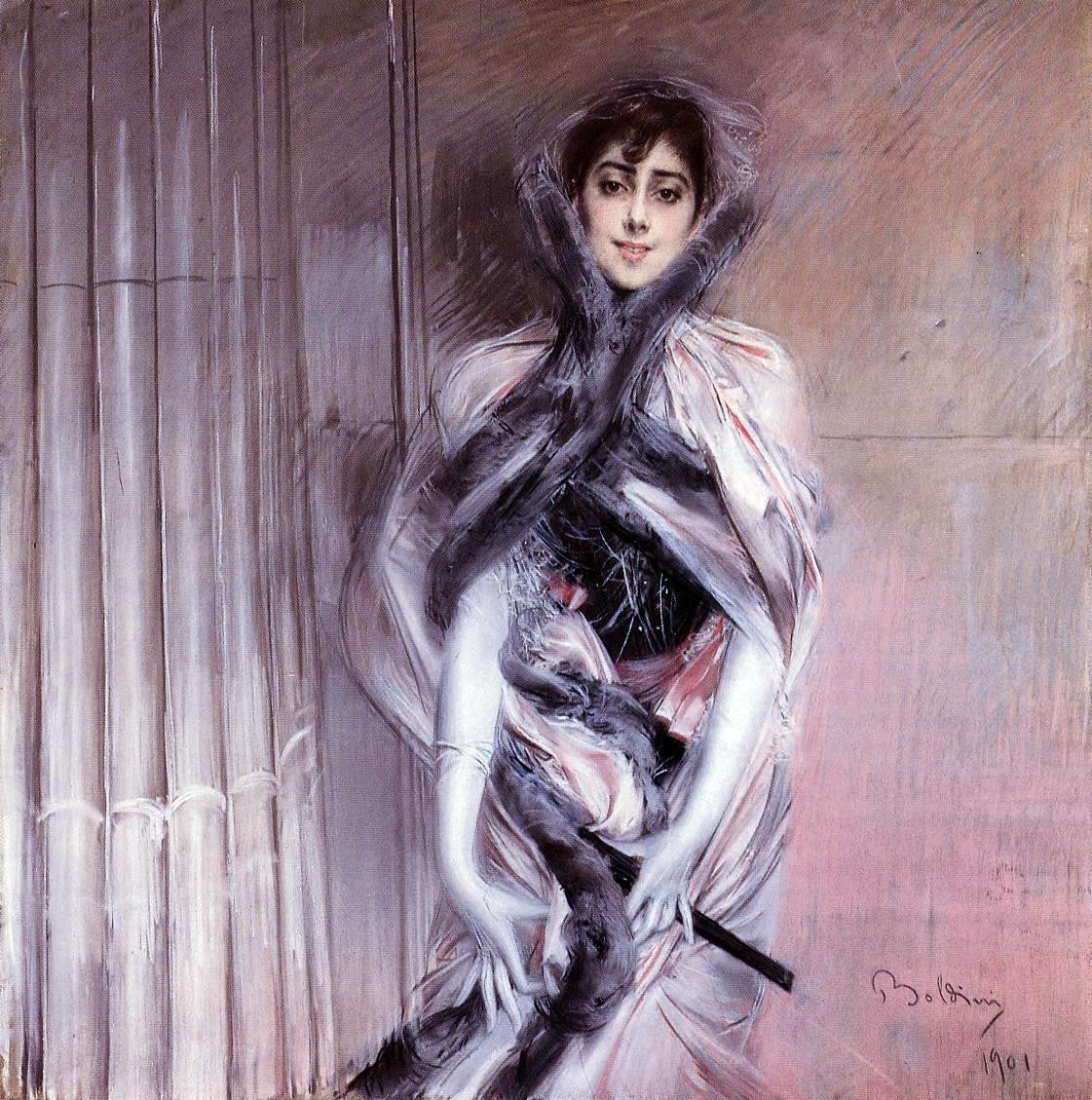 Giovanni Boldini Portrait of Emiliana Concha de Ossa - Canvas Print