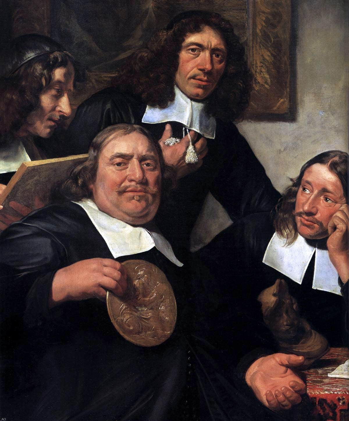 Jan De Bray The Governors of the Guild of St Luke, Haarlem (detail) - Canvas Print