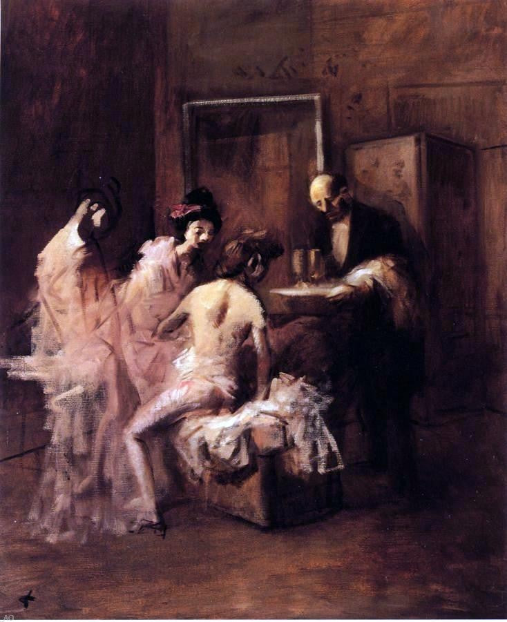 Jean-Louis Forain The Box - Canvas Print
