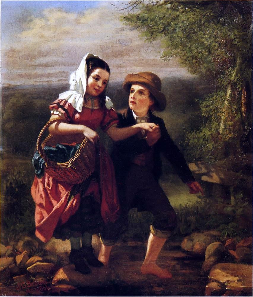 John George Brown The Picnic - Canvas Print