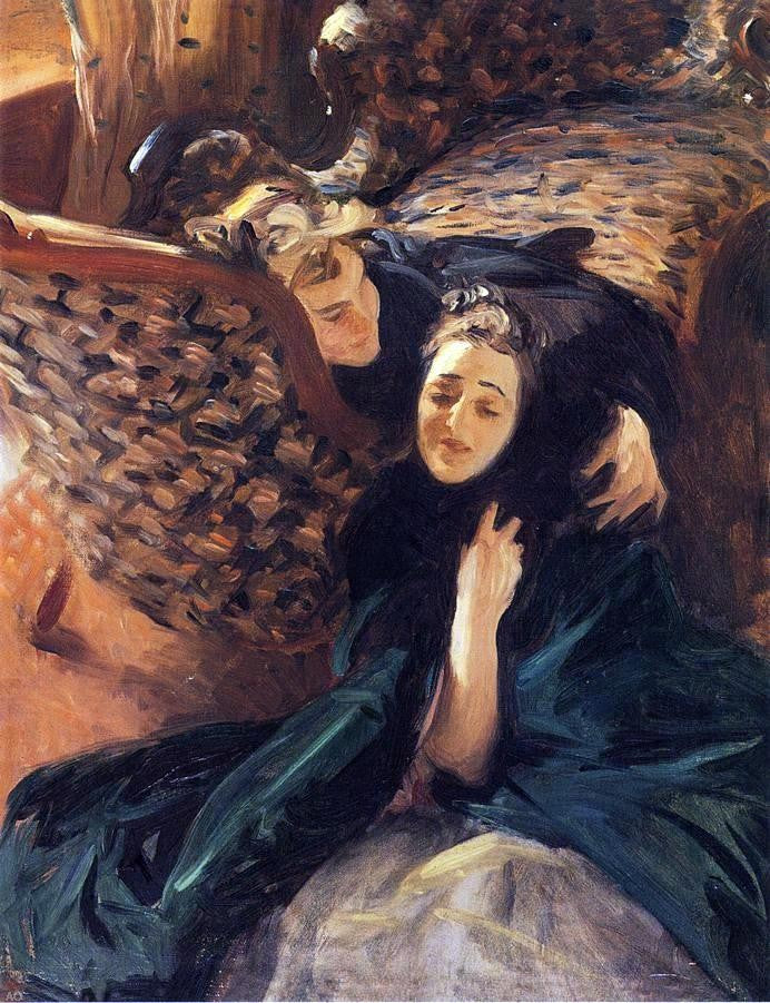John Singer Sargent Violet Sargent and Flora Priestley - Canvas Print