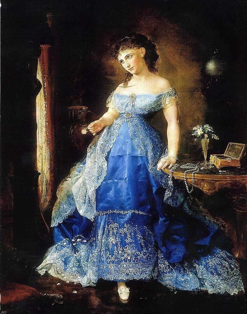 Lilly Martin Spencer We Both Must Fade (also known as Mrs. Fithiann) - Canvas Print