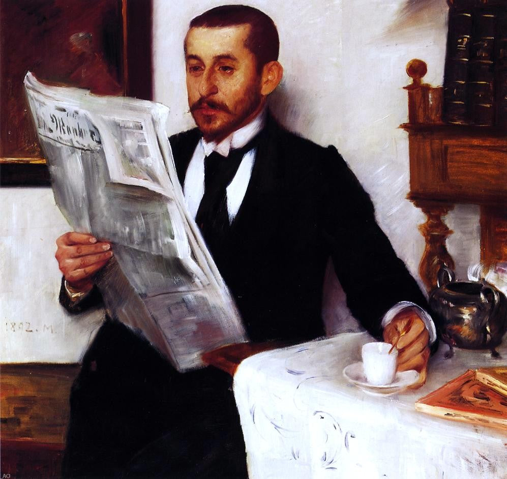 Lovis Corinth Portrait of the Painter Benno Becker - Canvas Print