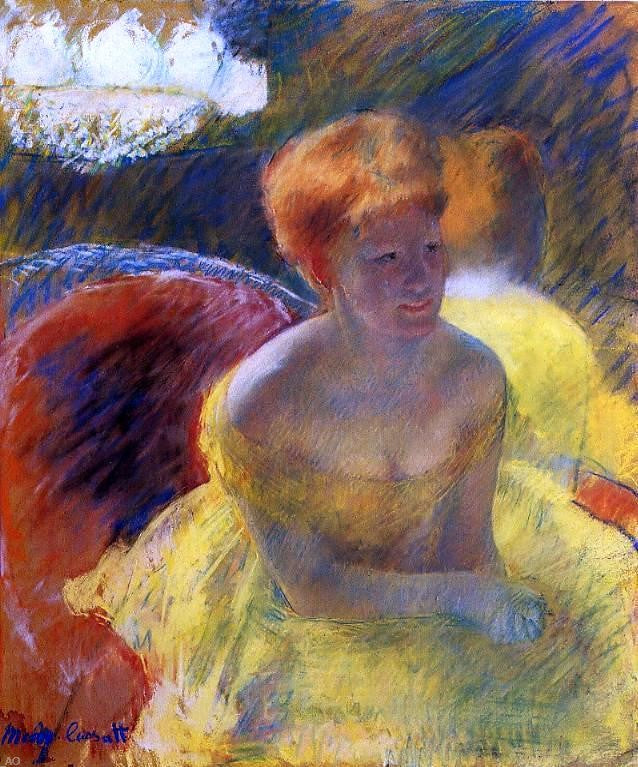 Mary Cassatt At the Theater (also known as Lydia Cassatt Leaning on Her Arms, Seated in a Loge) - Canvas Print