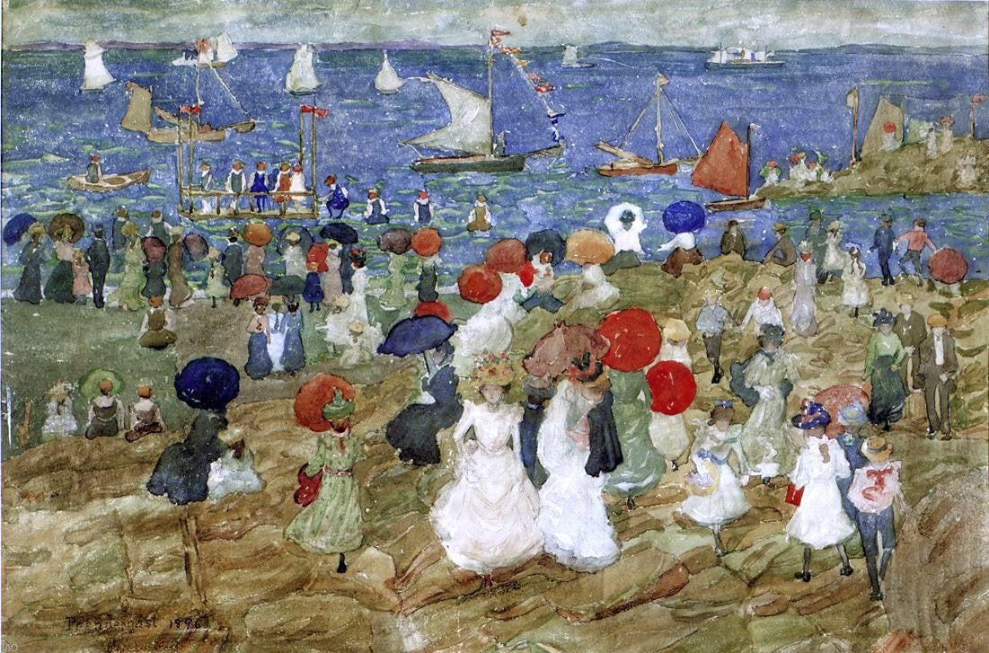 Maurice Prendergast Nantasket Beach 2 (also known as Handkerchief Point) - Canvas Print