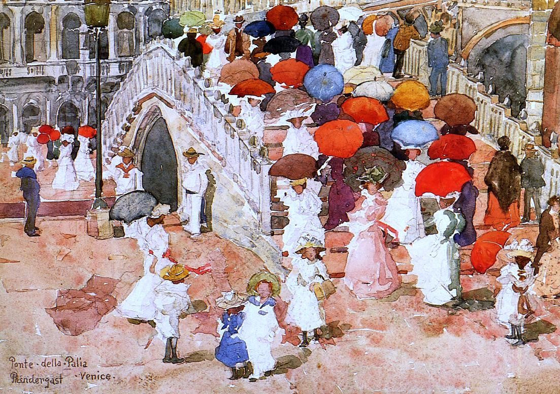 Maurice Prendergast Ponte Della Paglia - Canvas Print