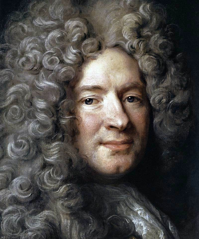 Nicolas De Largilliere Portrait of a Man in a Purple Robe (detail) - Canvas Print