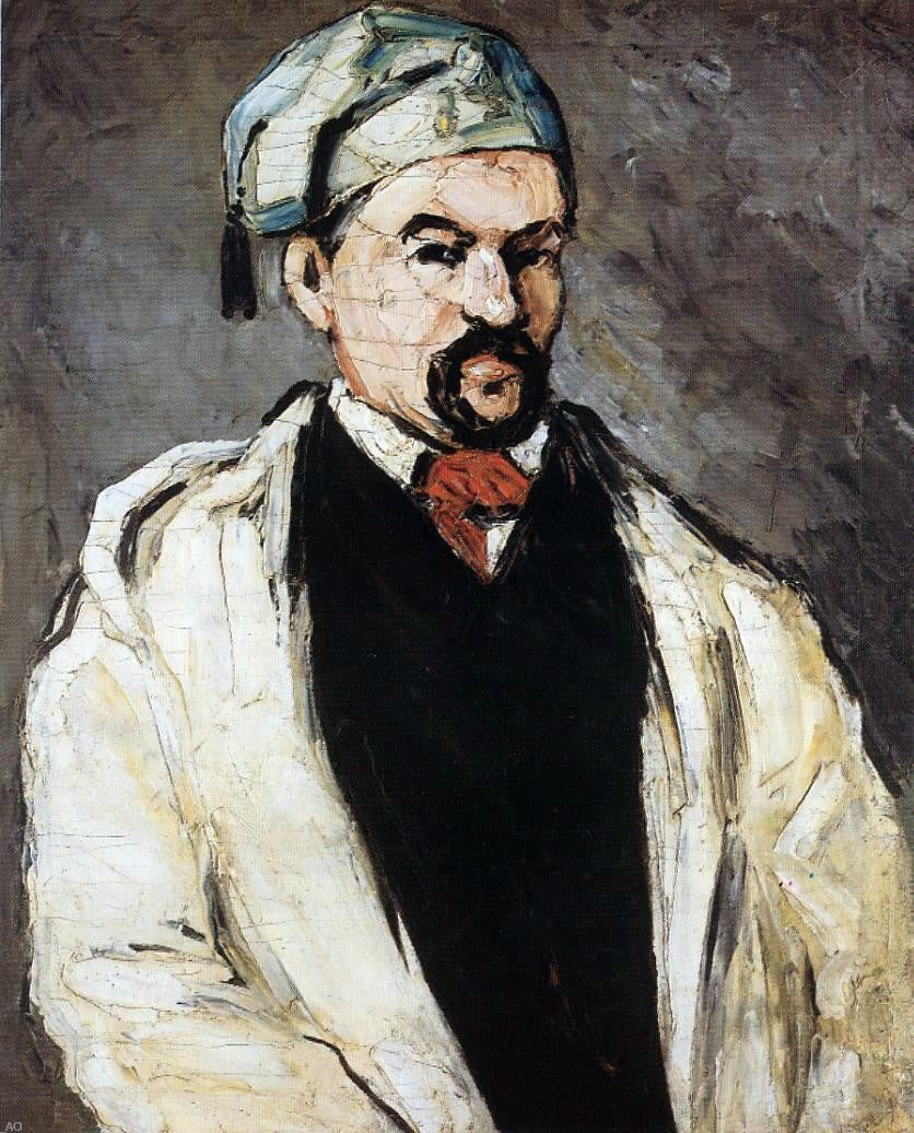 Paul Cezanne Uncle Dominique (also known as Man in a Cotton Hat) - Canvas Print