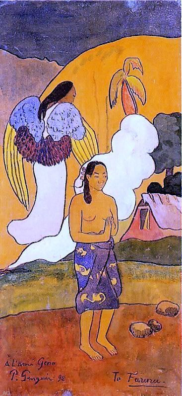 Paul Gauguin Te Faruru (also known as The Encounter) - Canvas Print