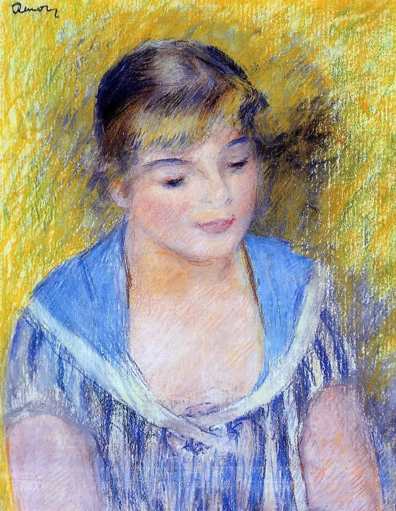 Pierre Auguste Renoir Bust of a Woman - Canvas Print