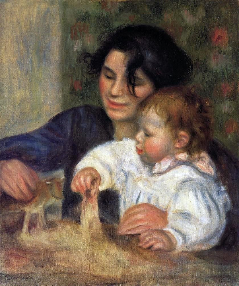 Pierre Auguste Renoir Gabrielle and Jean - Canvas Print