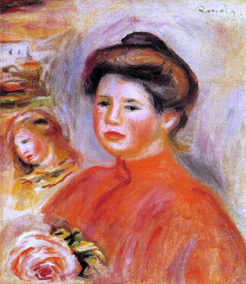 Pierre Auguste Renoir Gabrielle at Her Window - Canvas Print