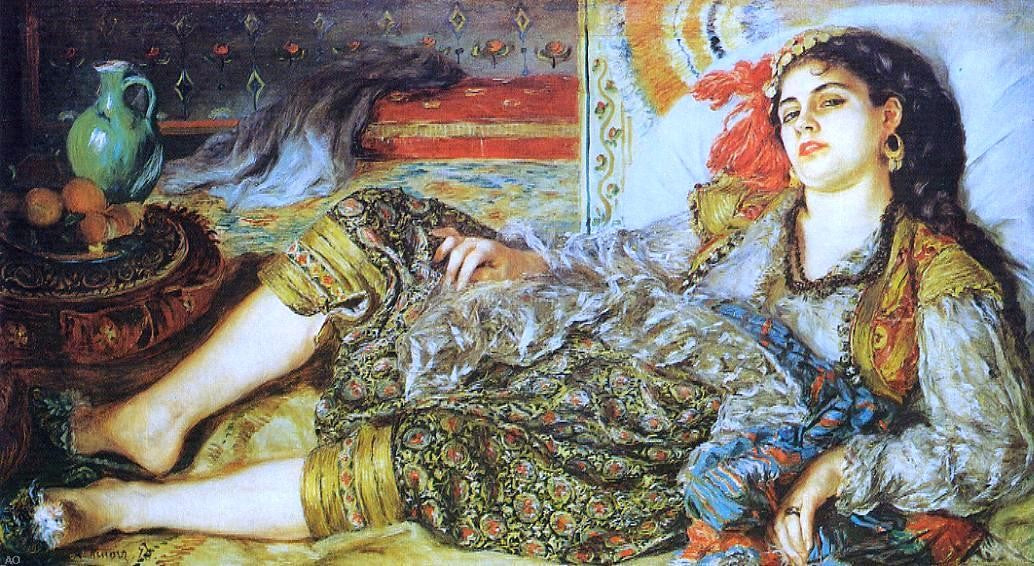 Pierre Auguste Renoir Odalisque (also known as An Algerian Woman) - Canvas Print