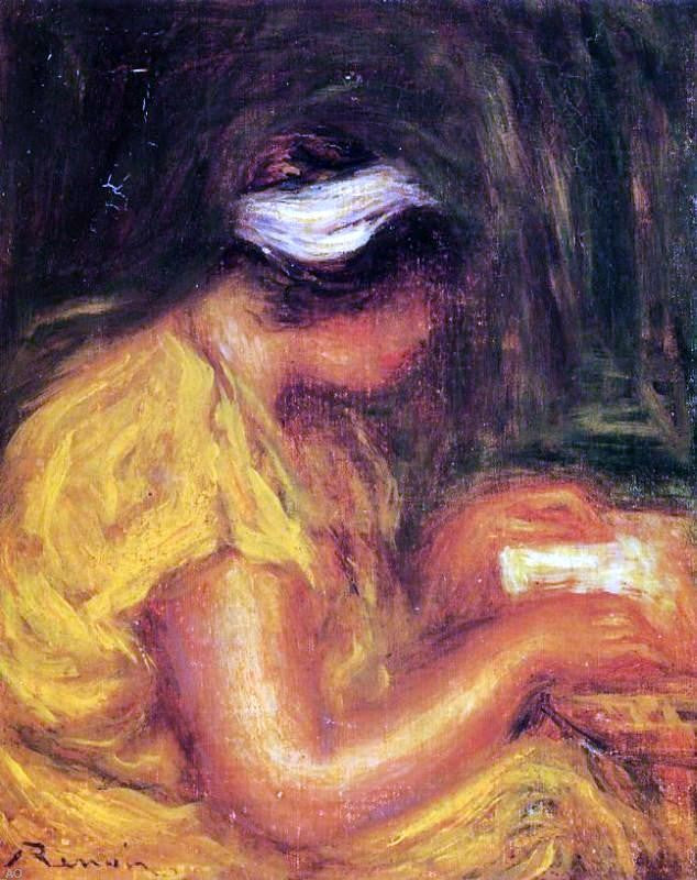 Pierre Auguste Renoir Young Woman Reading - Canvas Print