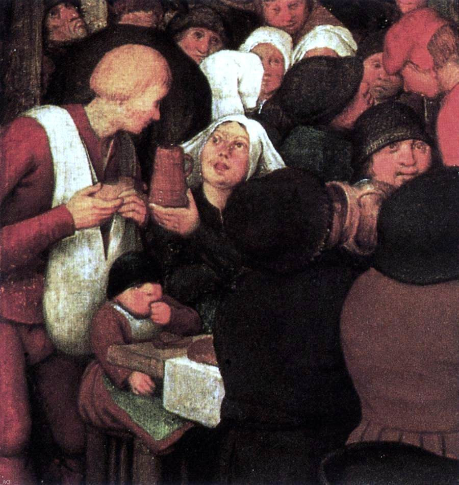 The Elder Pieter Bruegel Peasant Wedding (detail) - Canvas Print