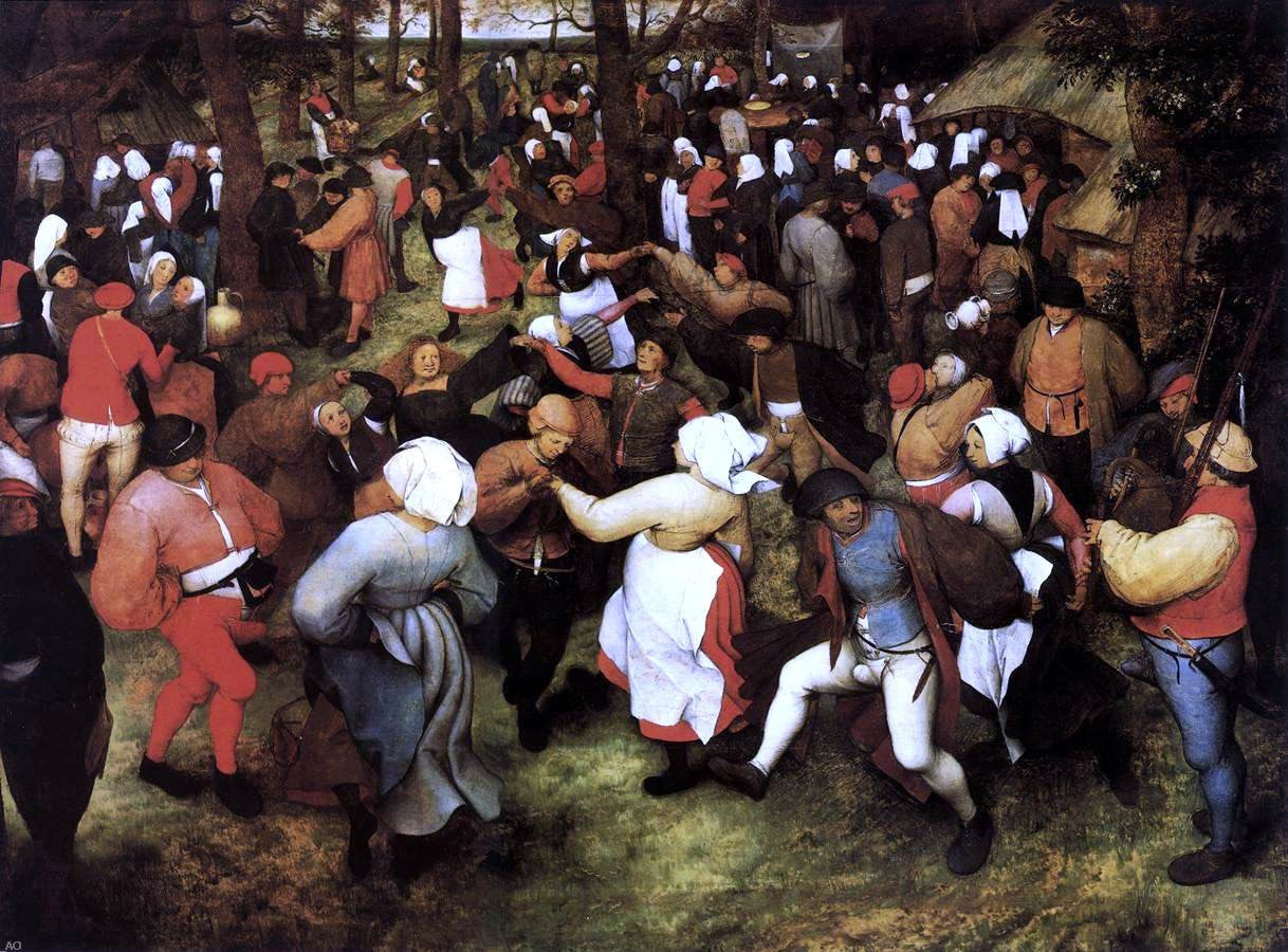 The Elder Pieter Bruegel Wedding Dance in the Open Air - Canvas Print