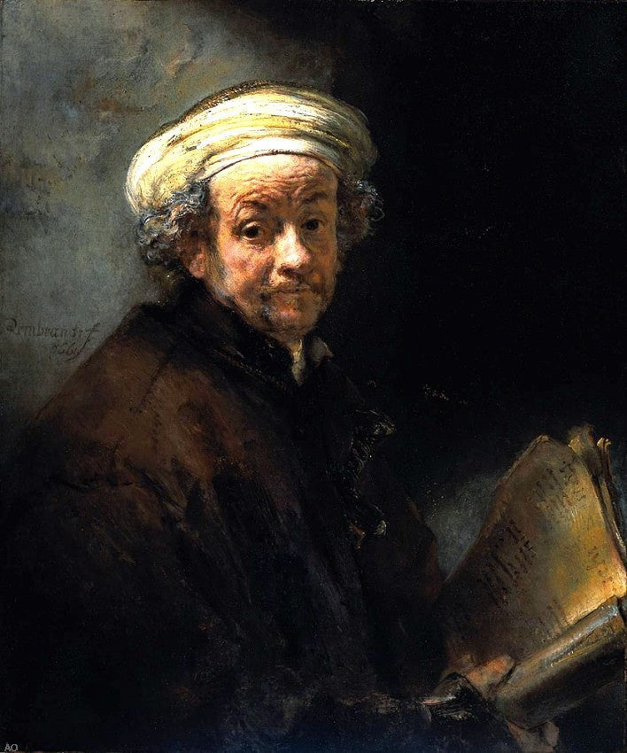 Rembrandt Van Rijn Self Portrait as the Apostle St Paul - Canvas Print