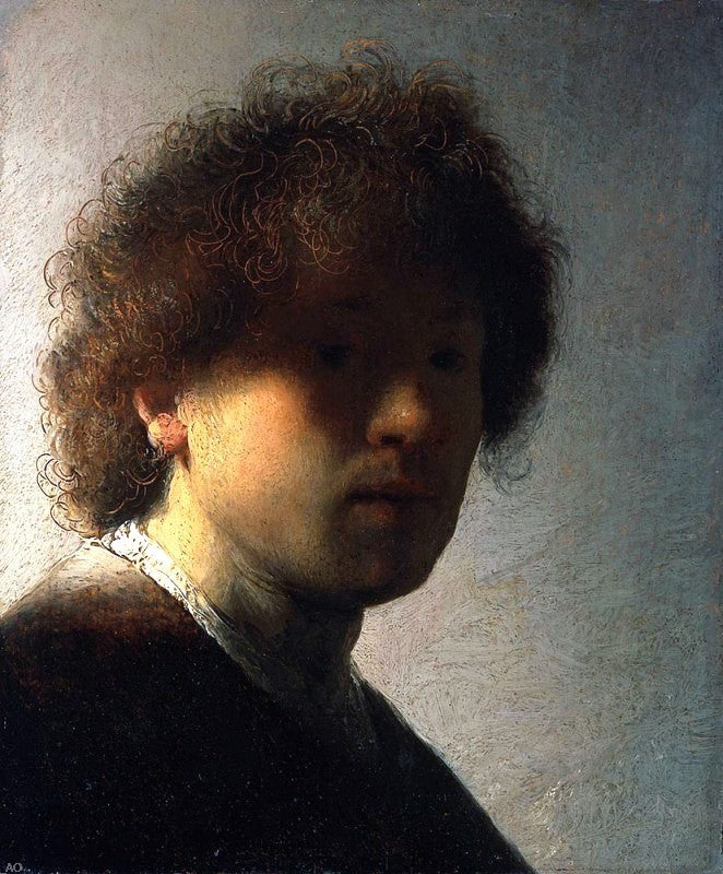Rembrandt Van Rijn Self Portrait at an Early Age - Canvas Print