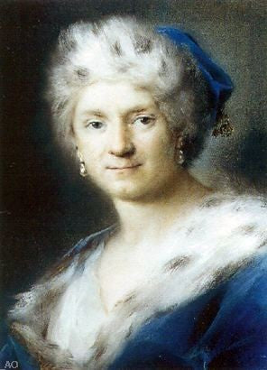 Rosalba Carriera Self-Portrait as Winter - Canvas Print
