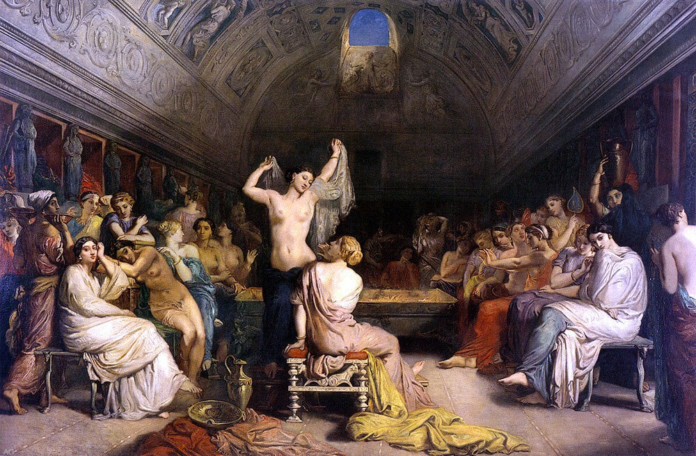 Theodore Chasseriau The Tepidarium - Canvas Print