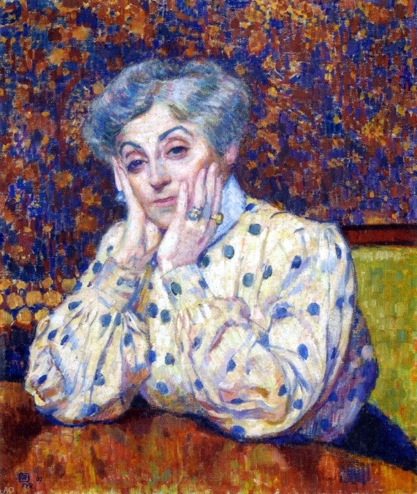 Theo Van Rysselberghe Madame Theo van Rysselberghe - Canvas Print