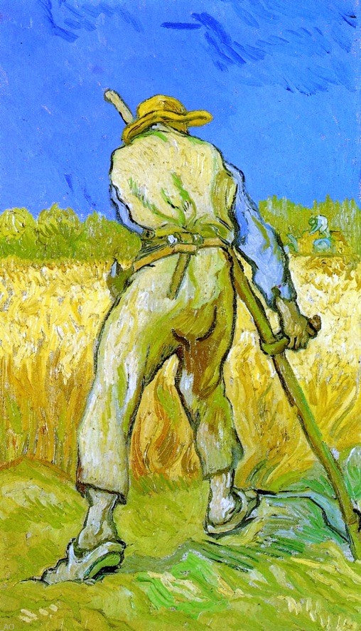 Vincent Van Gogh The Reaper (after Millet) - Canvas Print