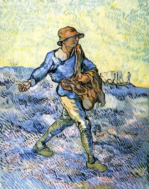 Vincent Van Gogh The Sower (after Millet) - Canvas Print