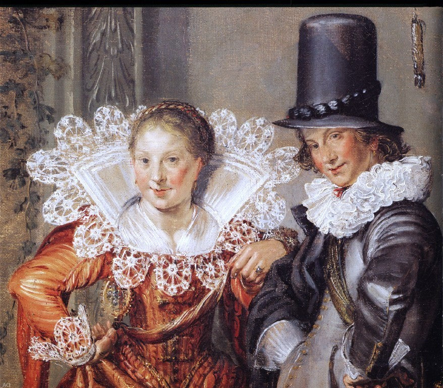 Willem Pietersz Buytewech Elegant Courting Couples (detail #1) - Canvas Print
