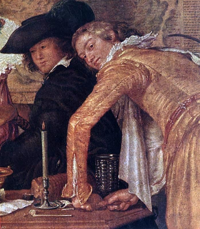 Willem Pietersz Buytewech Merry Company (detail) - Canvas Print