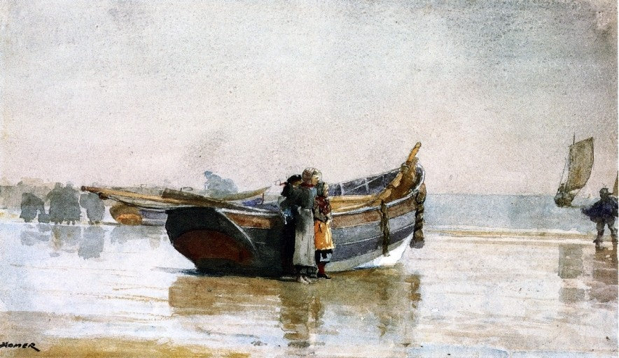 Winslow Homer Looking Out to Sea - Canvas Print