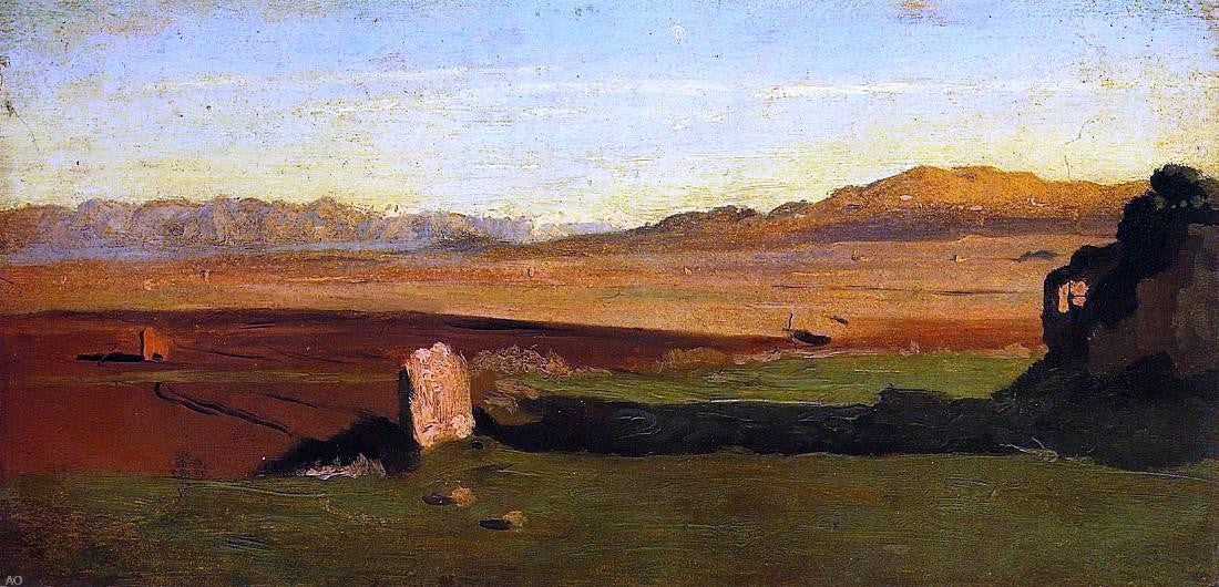 Jean-Baptiste-Camille Corot Roman Countryside - Canvas Print