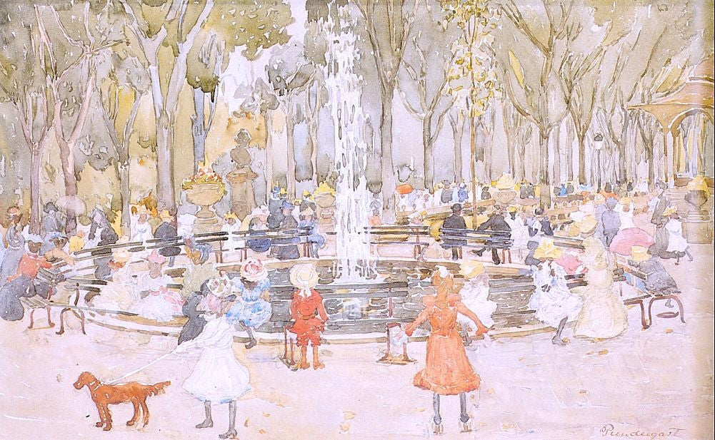 Maurice Prendergast In Central Park, New York - Canvas Print