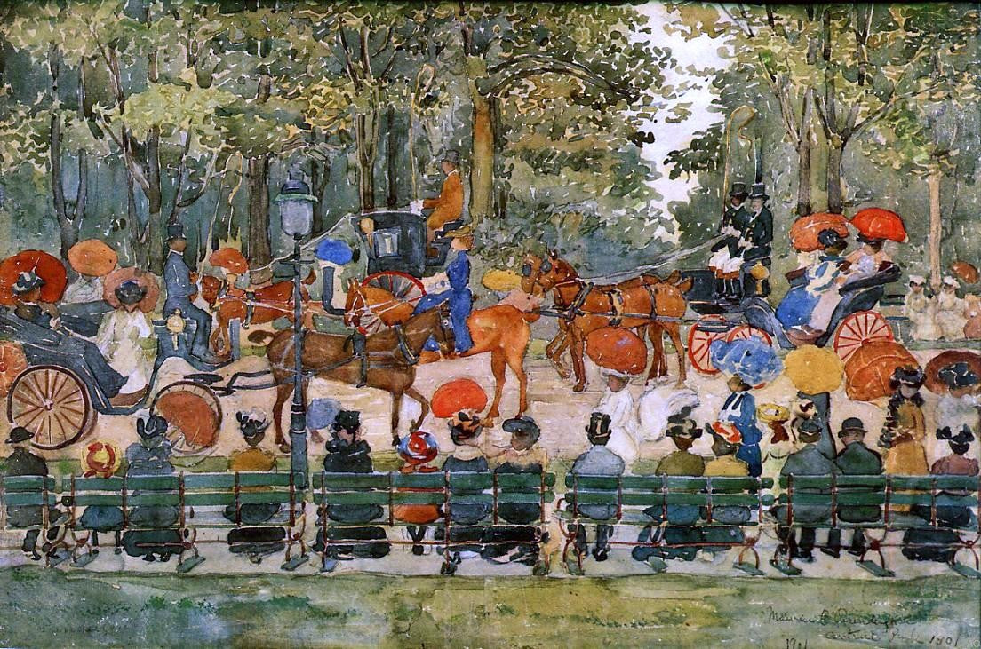 Maurice Prendergast Central Park - Canvas Print