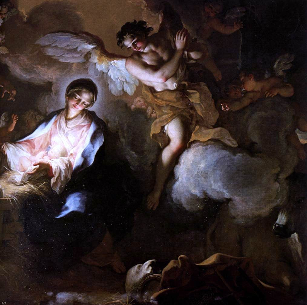 Antonio Balestra Adoration of the Shepherds (detail) - Canvas Print
