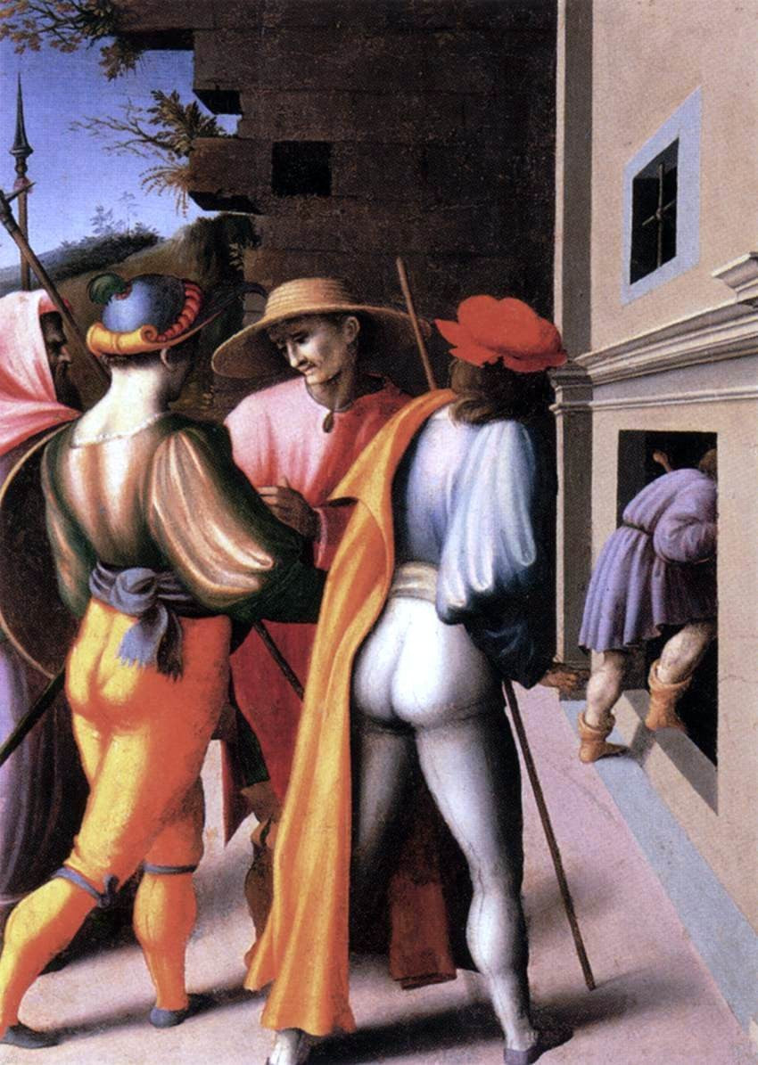 II Francesco Ubertini Bacchiacca Scenes from the Story of Joseph: The Arrest of His Brethren - Canvas Print