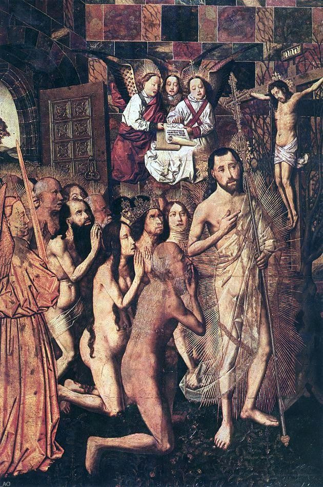 Bartolome Bermejo Christ Leading the Patriarchs to the Paradise - Canvas Print