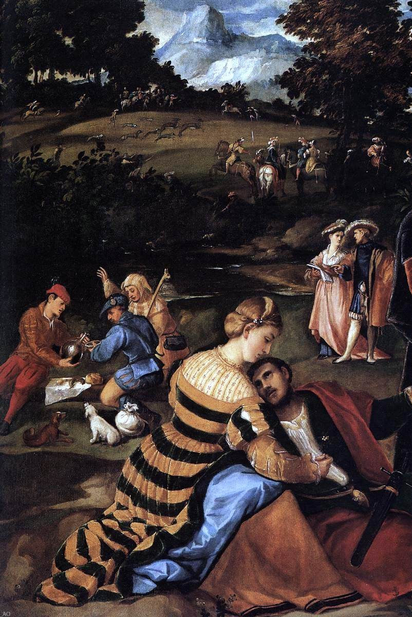 Bonifazio Veronese The Finding of Moses (detail) - Canvas Print