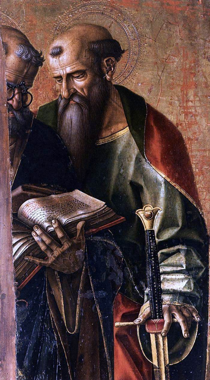 Carlo Crivelli St Peter and St Paul (detail) - Canvas Print