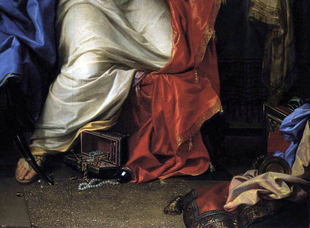 Charles Le Brun The Repentant Magdalen (detail) - Canvas Print