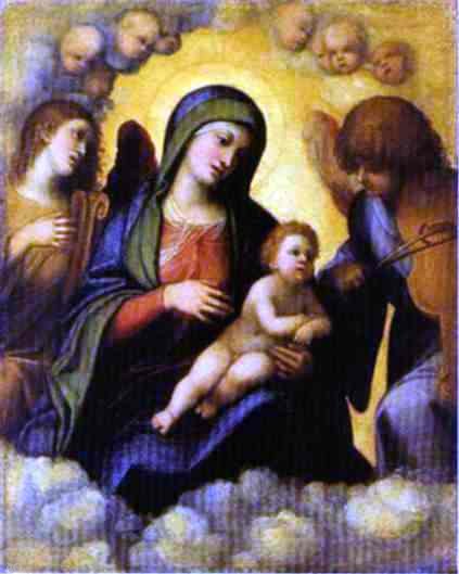 Correggio Madonna and Child in Glory with Angels - Canvas Print