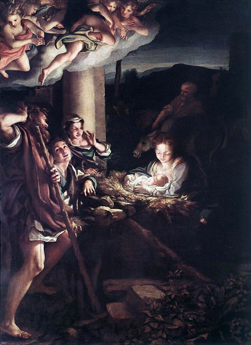 Correggio Nativity (Holy Night) - Canvas Print
