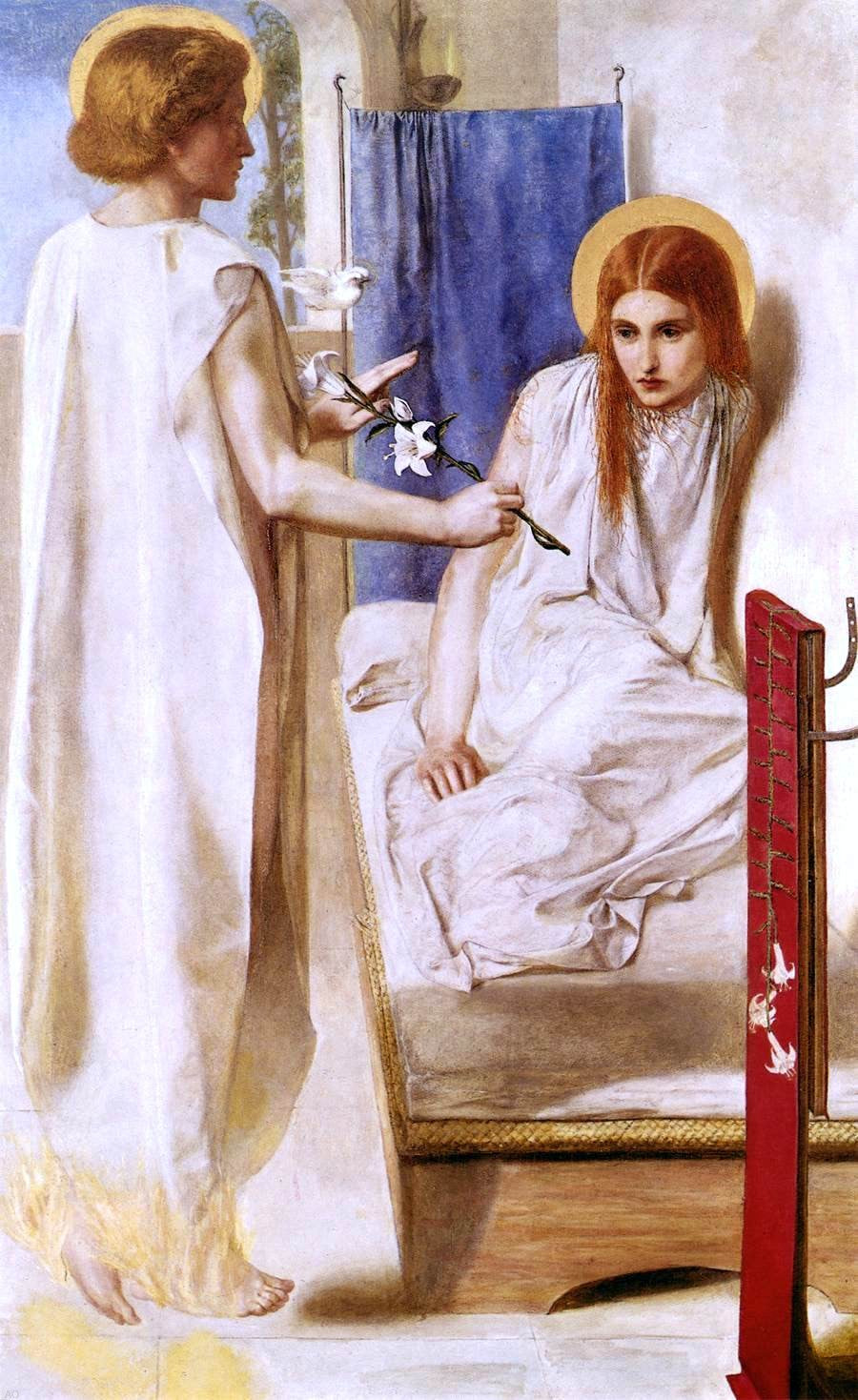 Dante Gabriel Rossetti Ecce Ancilla Domini! - Canvas Print