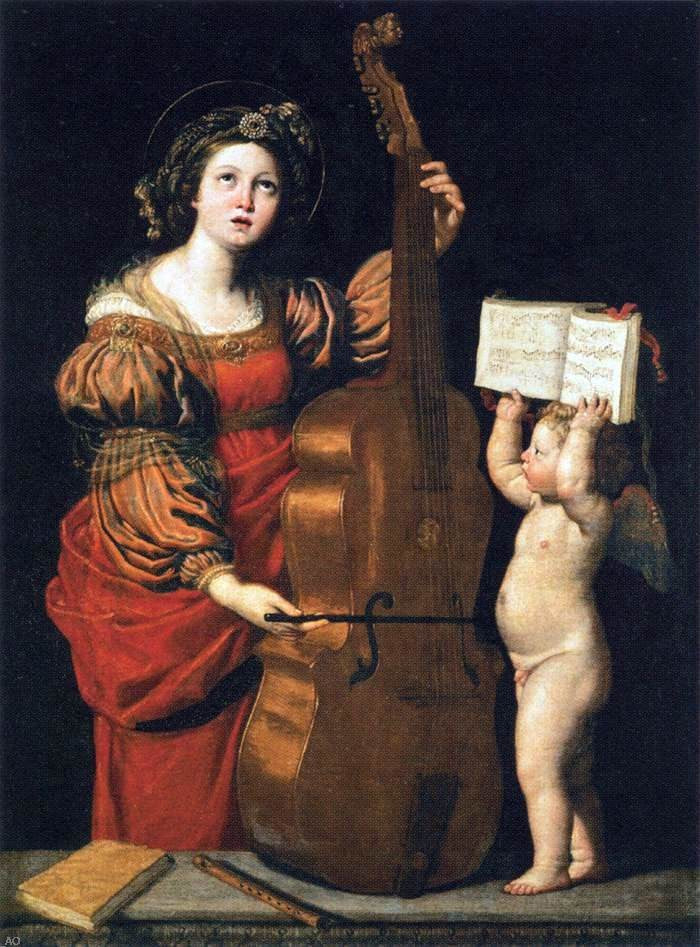 Domenichino St Cecilia - Canvas Print