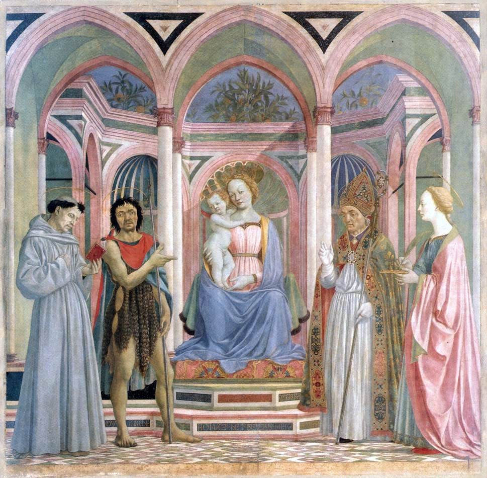 Domenico Veneziano The Madonna and Child with Saints - Canvas Print